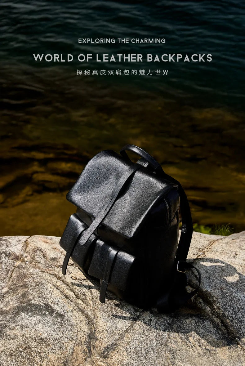 2025 New Fashion Women's Leather Backpack Large Capacity Multifunction Travel Daypack for Ladies