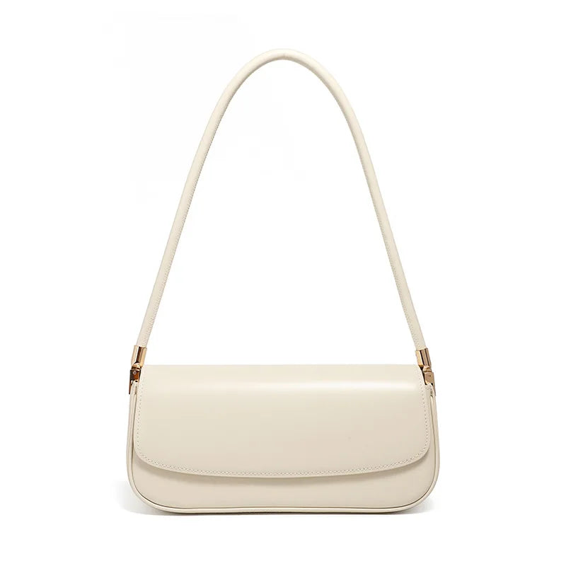 2025 New Genuine Leather Saddle Bag for Women Commuter Shoulder Handbag Underarm Bag Fashion Designer Style