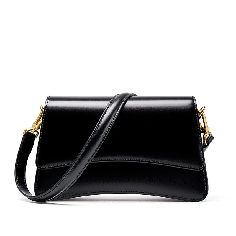 Genuine Leather Crossbody Bags Womens Handbag Cowhide High Quality Flap Bag Shoulder Underarm Bag Ladies Purses and Handbags