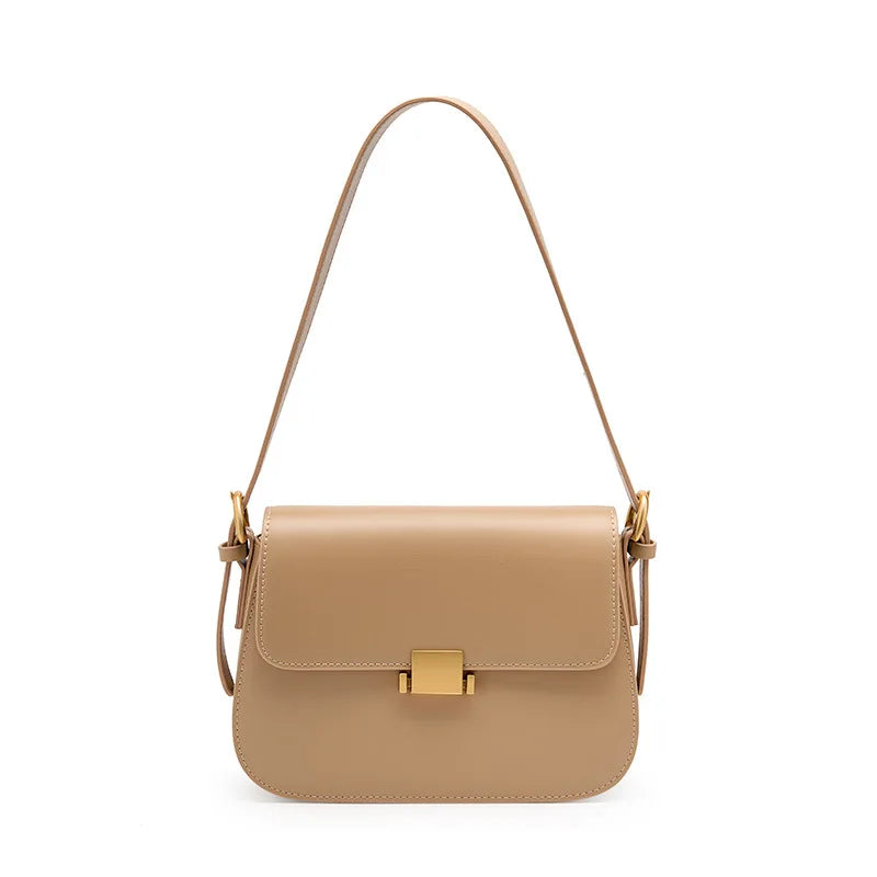 Genuine Leather Shoulder Bag Women Handbags 2025 Autumn Winter Fashion Tofu Underarm Crossbody Bag