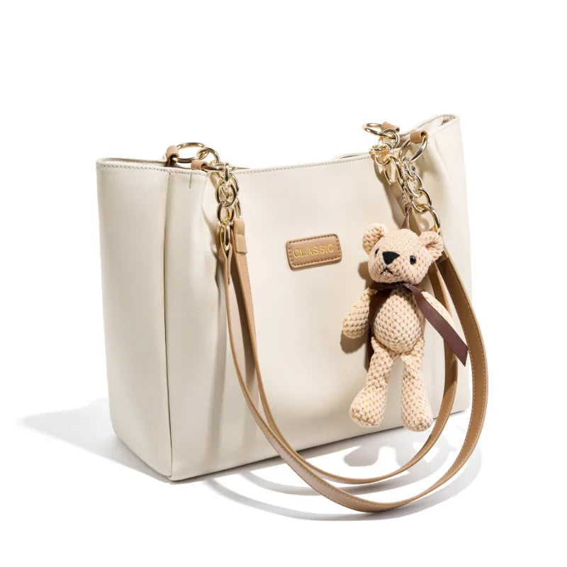 2025 New Women Genuine Leather Tote Bag Large Capacity Summer Casual Shoulder Bag Fashion Handbag for Work