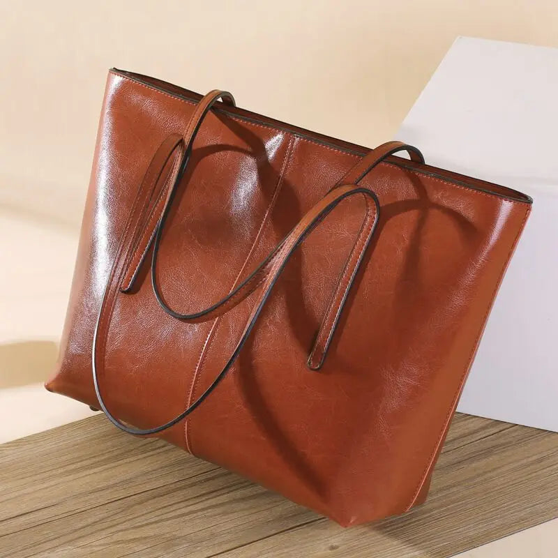 2025 New Women Handbag Large Capacity Tote Bag Fashion Leather Shoulder Bag for Work and Daily Use
