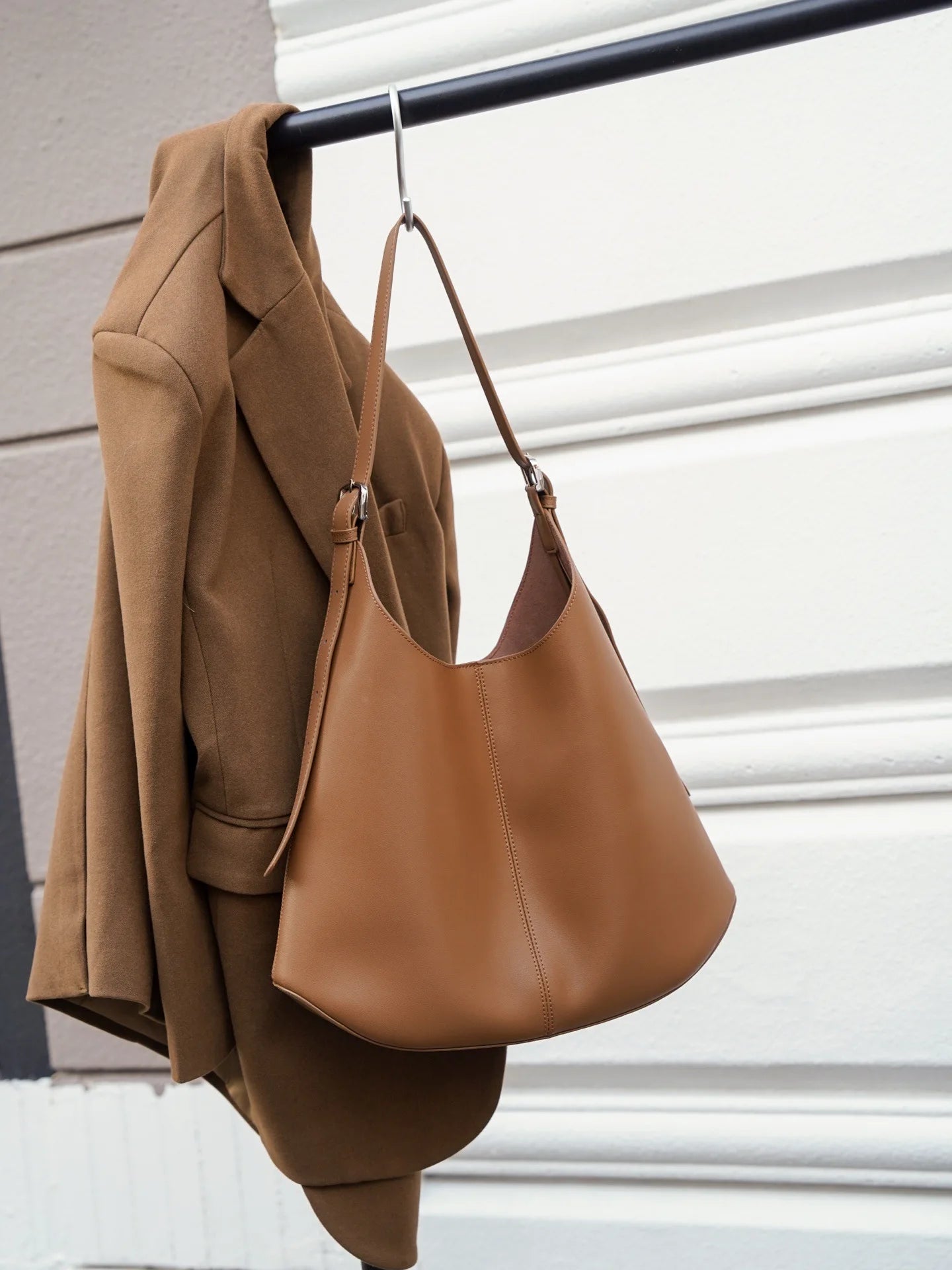 Large Capacity Leather Bucket Tote Bag New Korean Style Shoulder Handbag Soft Genuine Leather Bag for Women