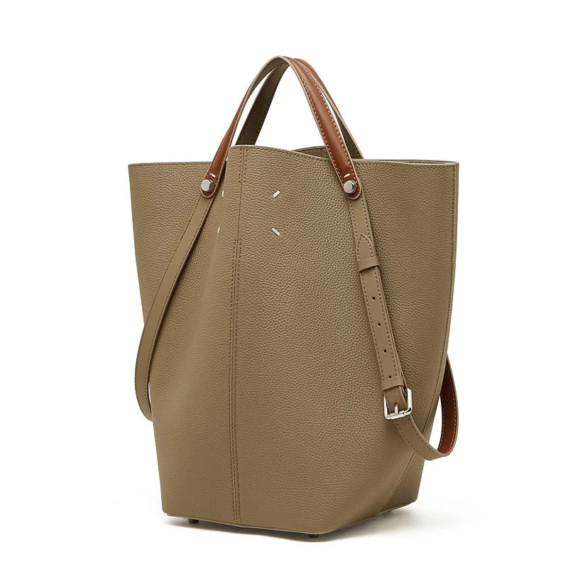 Women Tote Bag Leather Shoulder Bag Large Capacity Bucket Bag Handbag for Work Fashion Casual Elegant Design