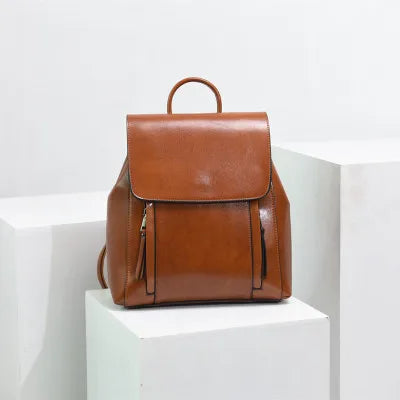 2025 New Women Leather Backpack Genuine Cowhide Multi Functional Shoulder Bag Guangzhou Wholesale