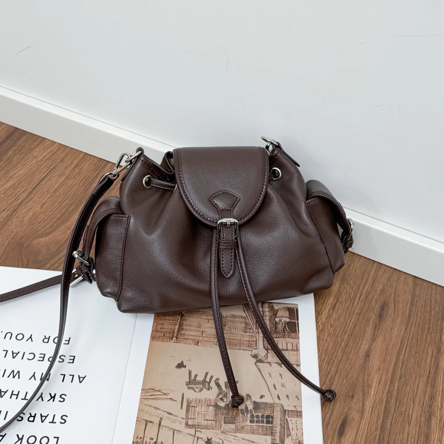 Genuine Leather Women Shoulder Bag Fashion Winter Tote Small Crossbody Underarm Bag Classic Versatile Design