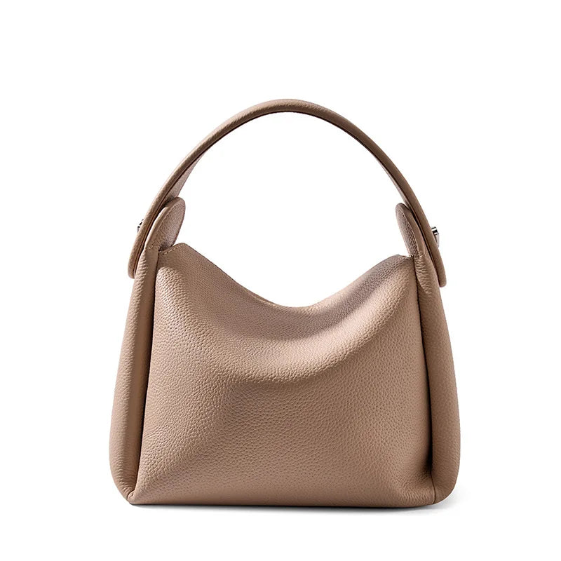 Genuine Leather Handbag Women's Cow Leather Crossbody Bag Luxury Shoulder Bag Women's Fashion Handbag Bucket Bag