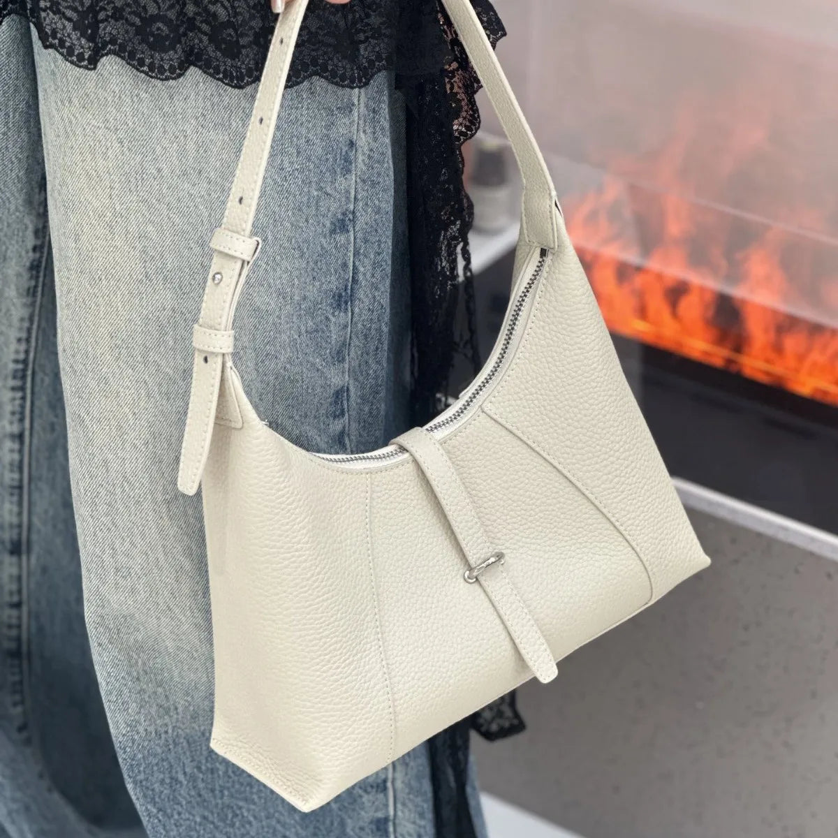 2025 New Fashion Women Leather Crossbody Underarm Bag Small Designer Handbag Large Capacity Tote