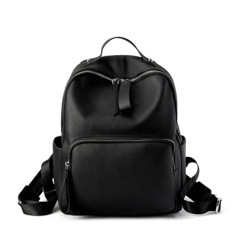 New Leather Laptop Backpack Large Capacity Casual School Travel Work Shoulder Bag for Women 
