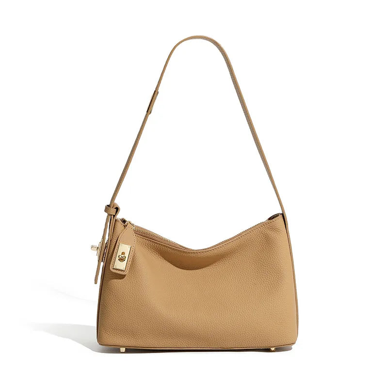 Women's Genuine Leather Handbag 2025 New Fashion Commuter Hobo Bag Elegant Shoulder Crossbody Tote Bag