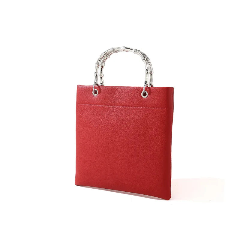 Genuine Leather Women's Crossbody Bag Soft Cowhide Chain Shoulder Tote Bag Small Designer Handbag