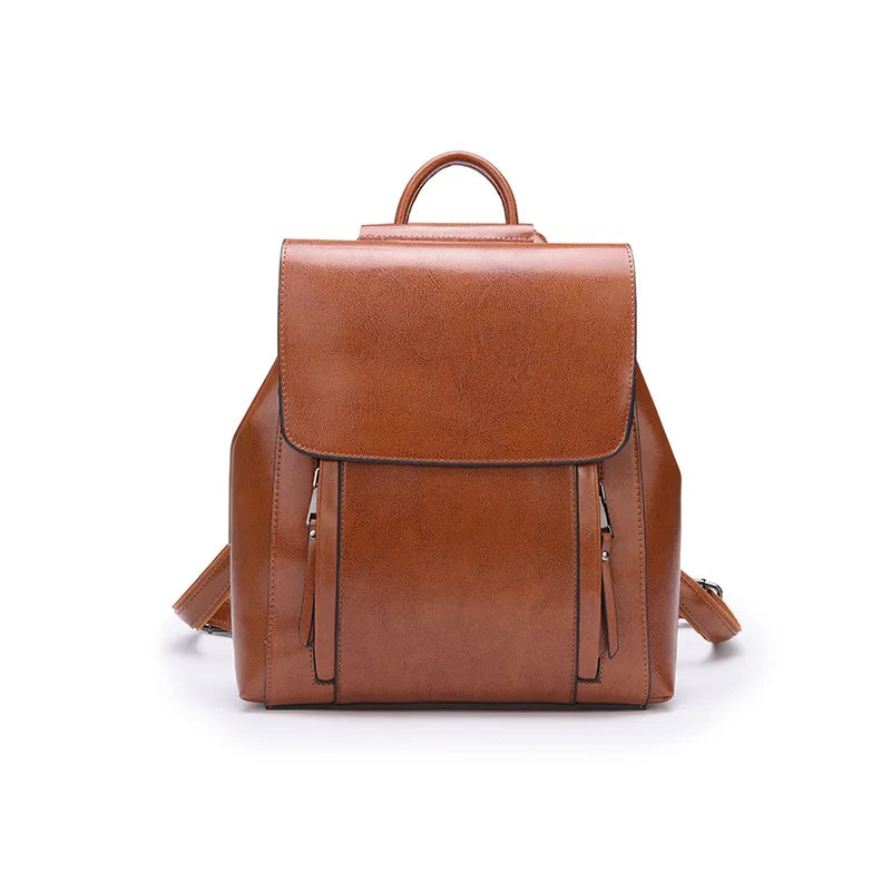 2025 New Women Leather Backpack Genuine Cowhide Multi Functional Shoulder Bag Guangzhou Wholesale