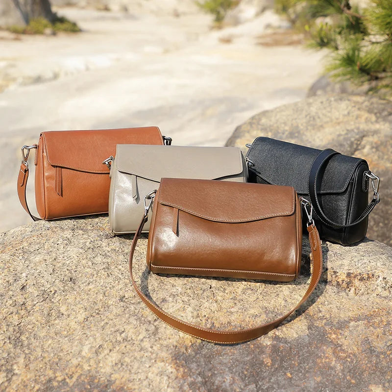 Women Leather Shoulder Bag 2025 New Autumn Winter Large Capacity Crossbody Handbag Elegant Versatile Pillow Bag