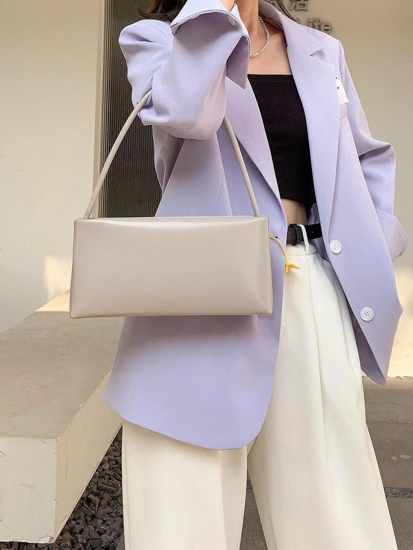 Vintage-Armtasche aus echtem Leder mit Ölwachs-Wachs-Optik, Damen, hochwertige Baguette-Schnittform, schlichte Schulter- und Umhängetasche 