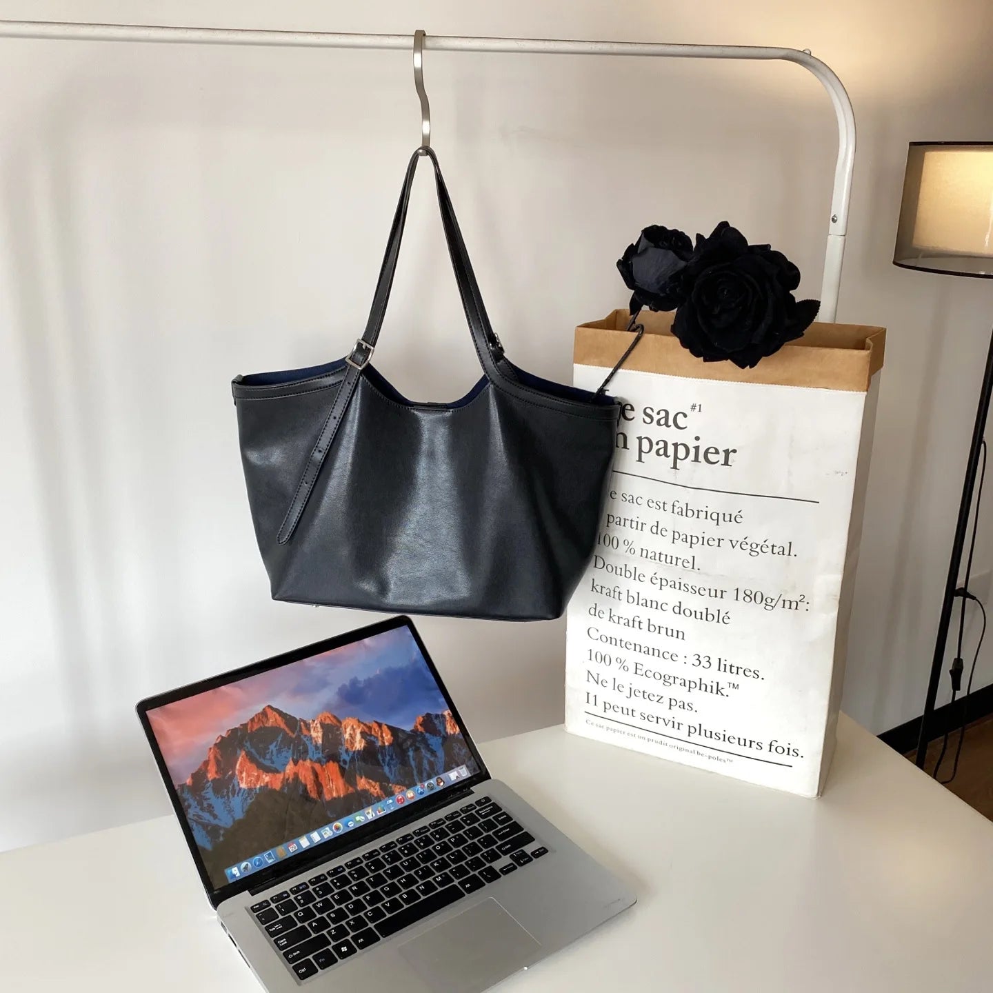 2025 Autumn Minimalist Leather Tote Bag Shoulder Handbag Large Capacity Women Underarm Carry Cowhide