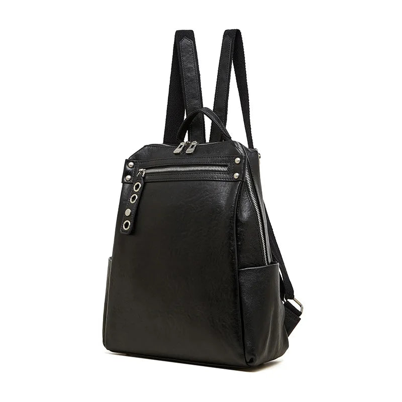 Genuine Leather Backpack Women Large Capacity Travel Casual Lightweight Shoulder Bag 2025 New Small Niche Design