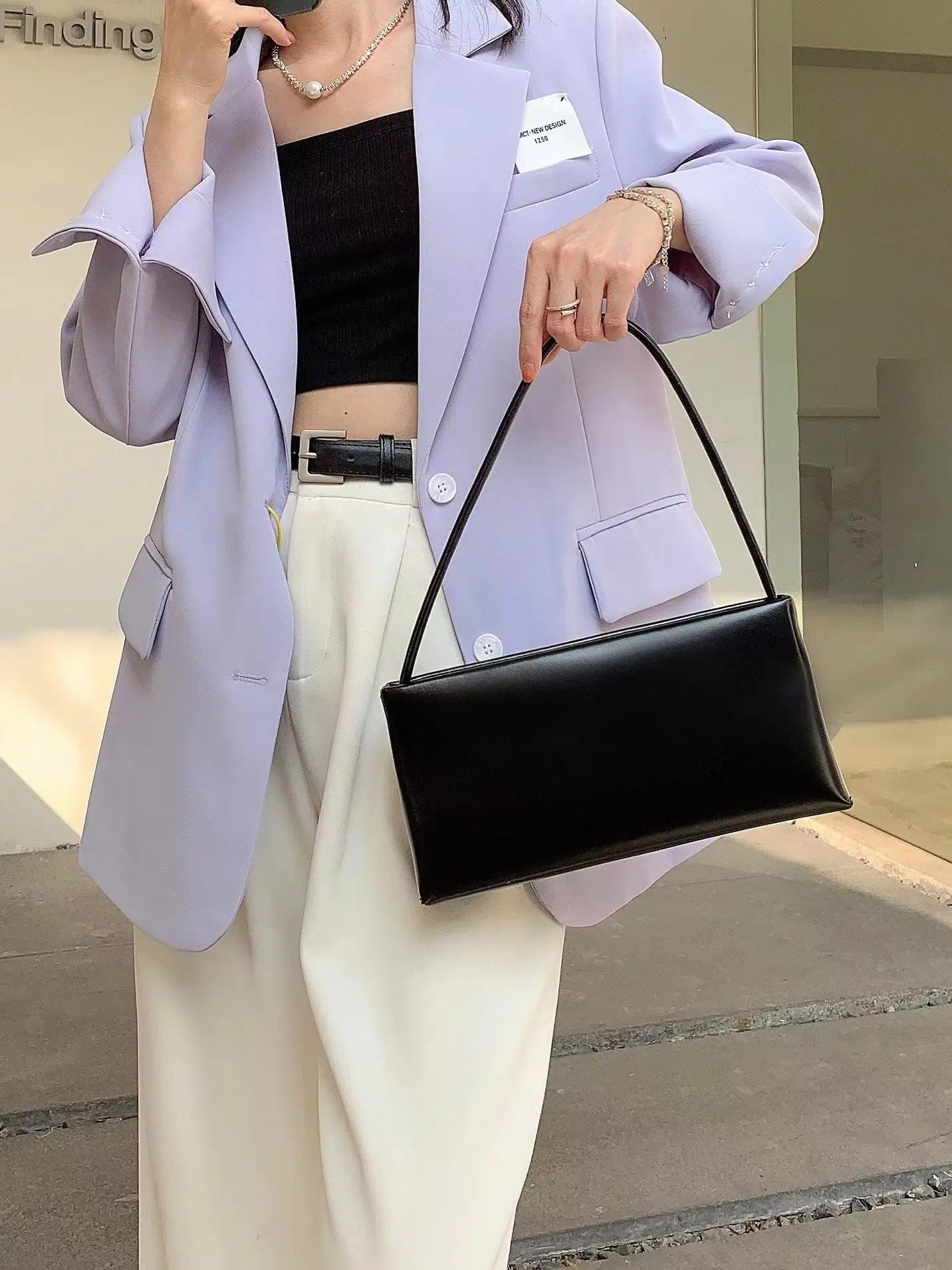 Vintage-Armtasche aus echtem Leder mit Ölwachs-Wachs-Optik, Damen, hochwertige Baguette-Schnittform, schlichte Schulter- und Umhängetasche 