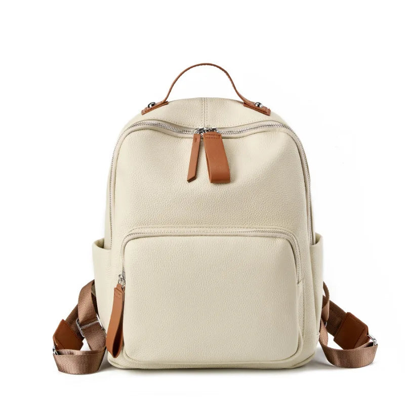 New Leather Laptop Backpack Large Capacity Casual School Travel Work Shoulder Bag for Women 
