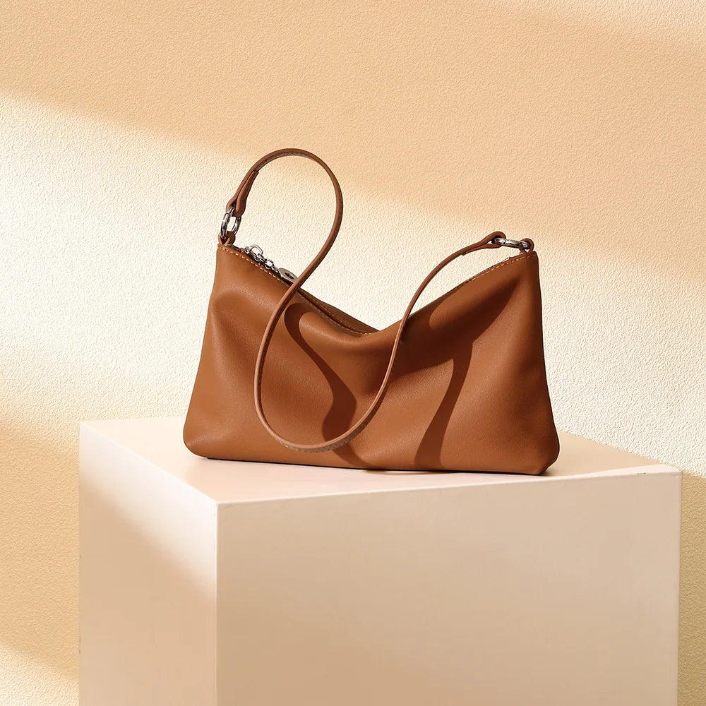 French Style Underarm Bag Elegant Small Square Shoulder Bag Women Niche Design Chain Crossbody Commuter Handbag