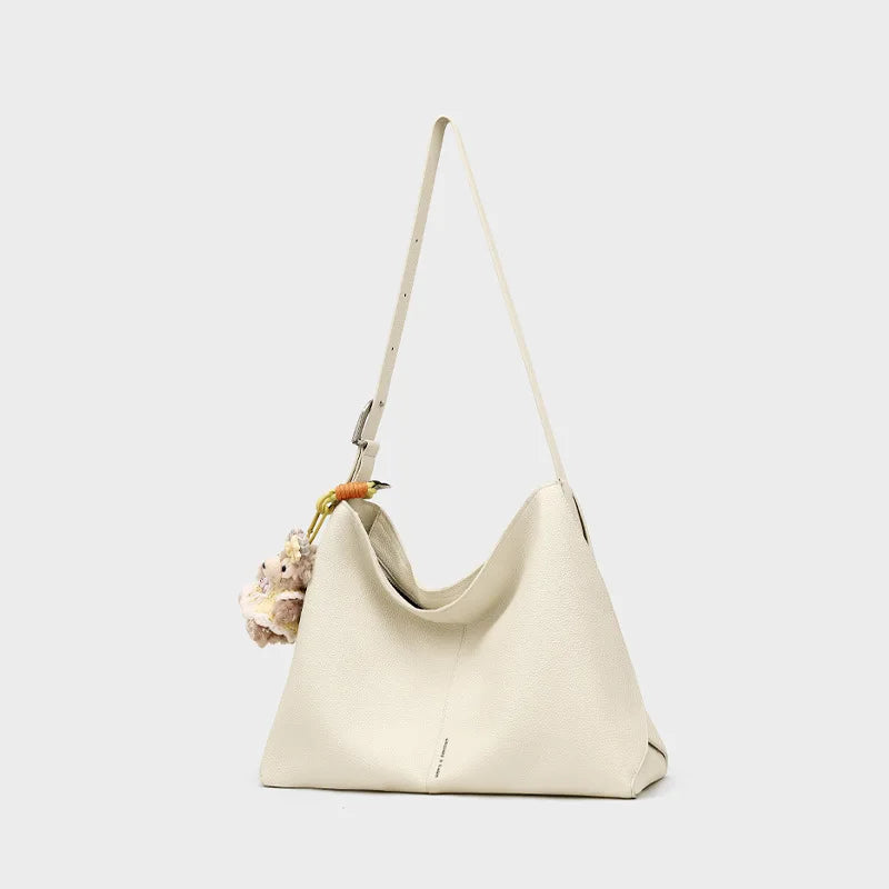 Women's Genuine Leather Tote Bag 2025 New Fashion Large Capacity Versatile Shoulder Crossbody Bag for Work and Daily Use