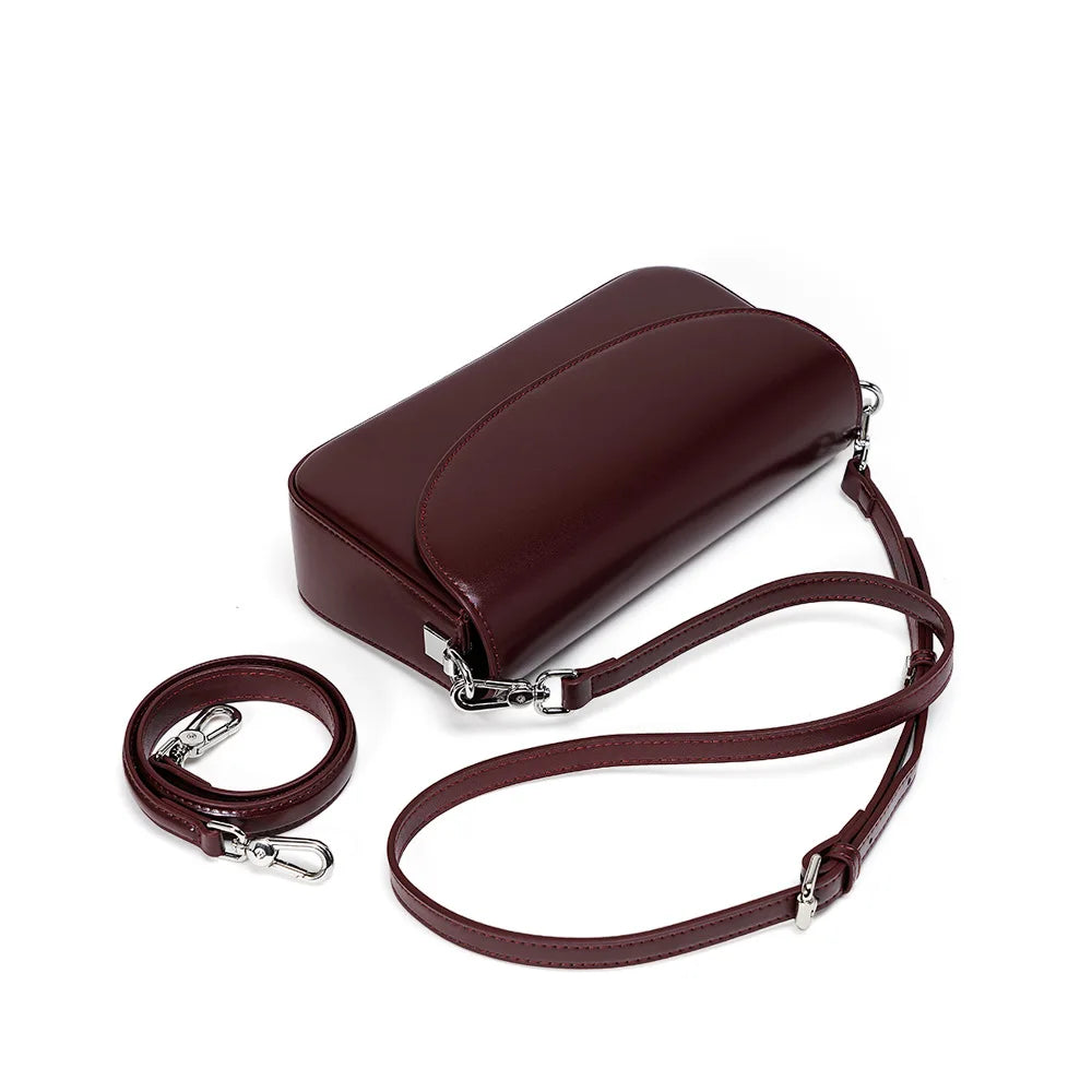 Trendy Fashion Korean Style Versatile Crossbody Handbag Women Leather Shoulder Bag Minimalist Small Square Bag