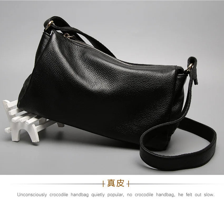 2025 New Genuine Leather Women Shoulder Crossbody Bag Soft Cowhide Small Casual Messenger Bag