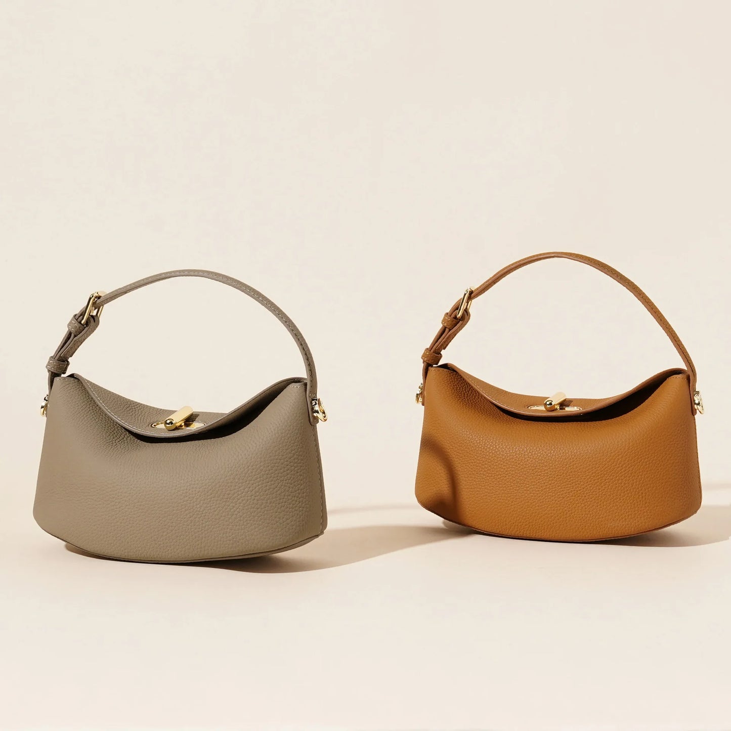 Spring Summer 2025 Genuine Leather Fashion First Layer Cowhide Simple Shoulder Crossbody Handbag Tote Bag