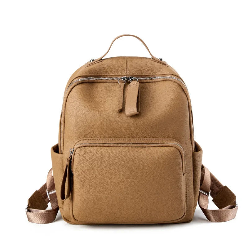 New Leather Laptop Backpack Large Capacity Casual School Travel Work Shoulder Bag for Women 