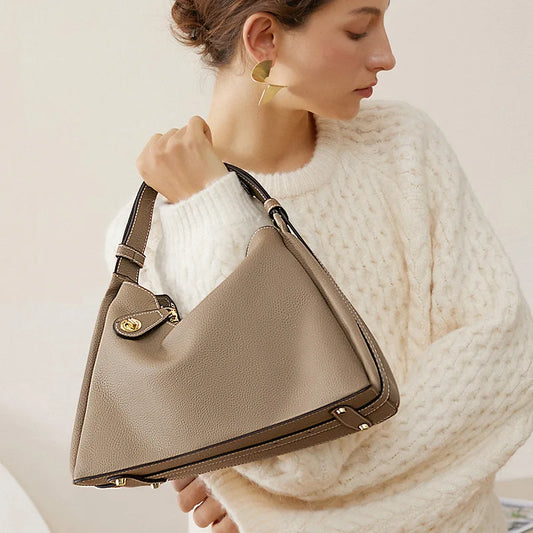 Genuine Leather Crossbody Bag Women's Cow Leather Handbag Shoulder Bag with Adjustable Shoulder Straps Matte Messenger Bags