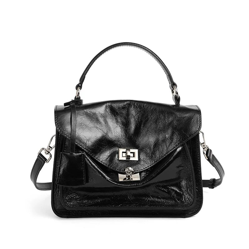 Genuine Leather Tote Satchel Shoulder Crossbody Messenger Bag for Women Large Capacity Handbag