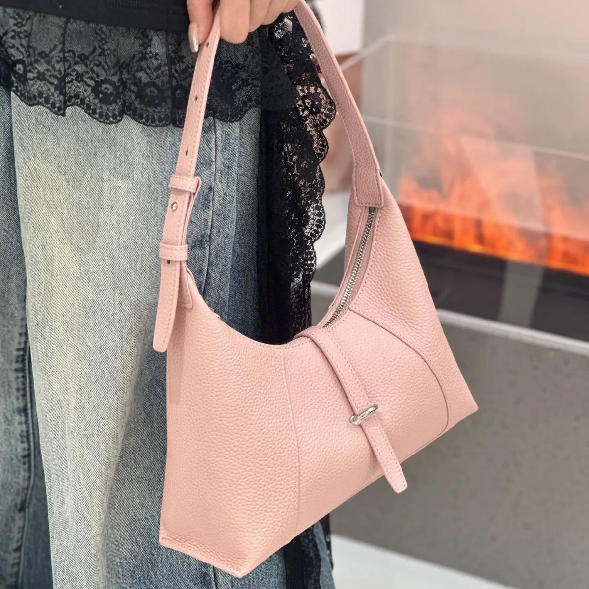 2025 New Fashion Women Leather Crossbody Underarm Bag Small Designer Handbag Large Capacity Tote