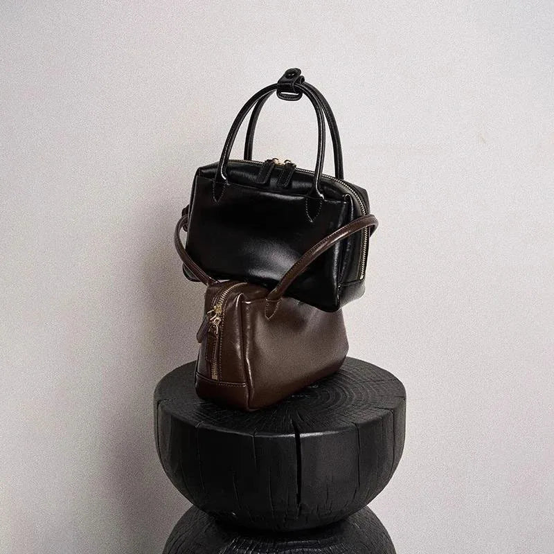 2025 Spring Summer Genuine Leather Small Shoulder Bag Women Crossbody Handbag Elegant Designer Style Box Bag