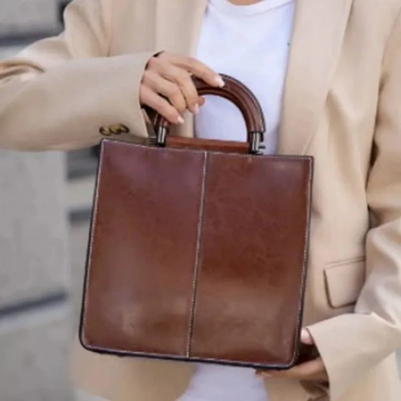 Genuine Leather Large Women Bag 2025 New Tote Handbag Retro Big Capacity Shoulder Bag for Work