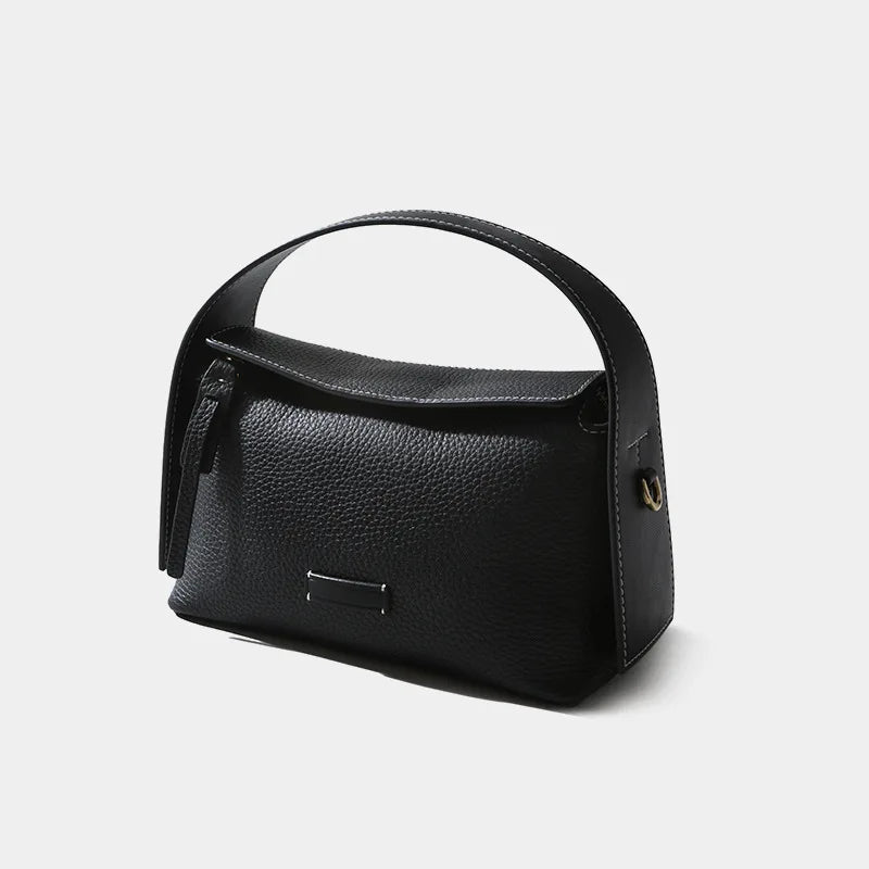 New Genuine Leather Shoulder Bag Vintage Commuter Soft Leather Top Handle Casual Fashion Tote Bag 