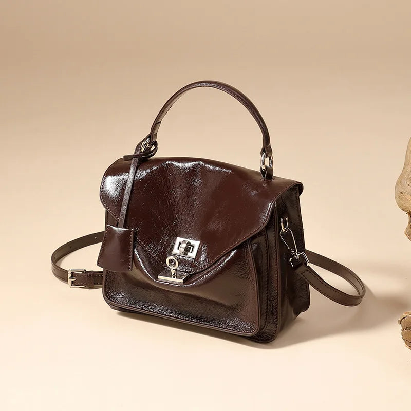 Genuine Leather Tote Satchel Shoulder Crossbody Messenger Bag for Women Large Capacity Handbag