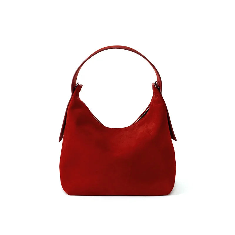 New Matte Leather Shoulder Bag Lunch Box Crossbody Genuine Leather Tote Handbag Luxury Women Bag 