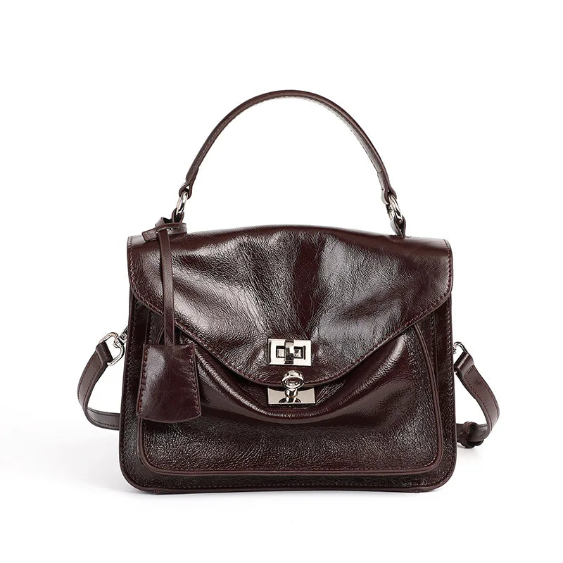 Genuine Leather Tote Satchel Shoulder Crossbody Messenger Bag for Women Large Capacity Handbag