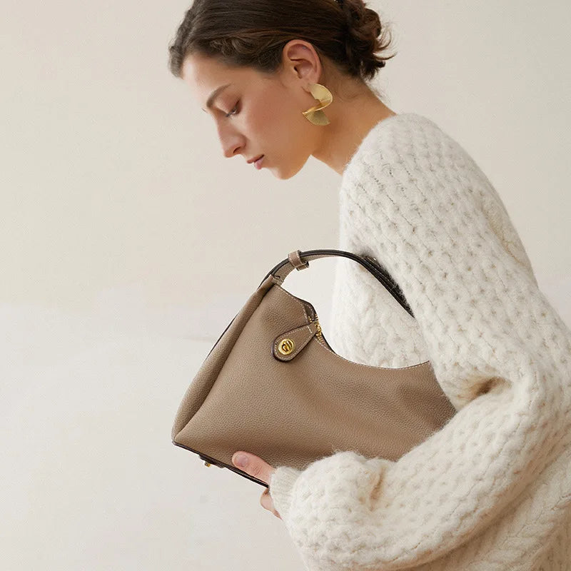 Genuine Leather Crossbody Bag Women's Cow Leather Handbag Shoulder Bag with Adjustable Shoulder Straps Matte Messenger Bags