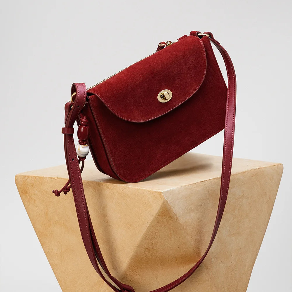 Autumn Winter New Fashion Small Leather Crossbody Bag Women Retro Luxury Shoulder Handbag Tote Purse