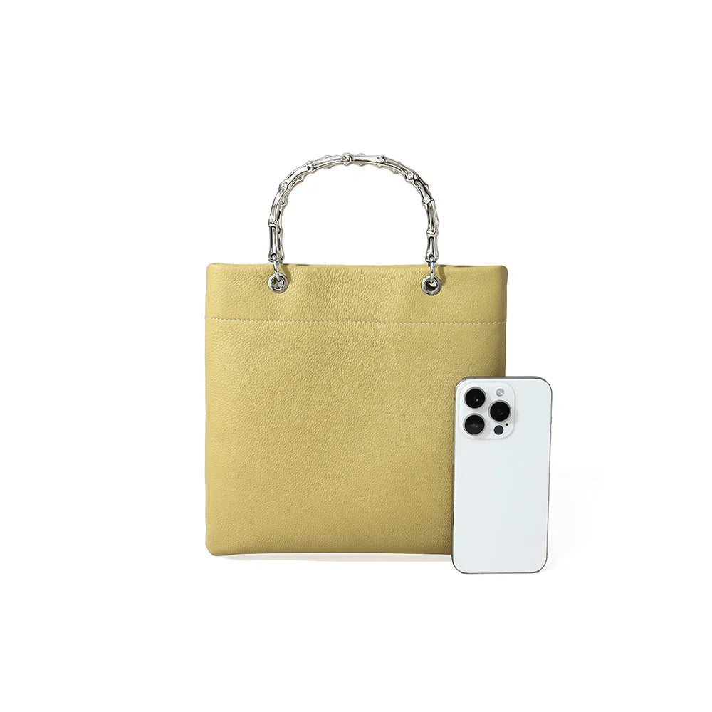 Genuine Leather Women's Crossbody Bag Soft Cowhide Chain Shoulder Tote Bag Small Designer Handbag