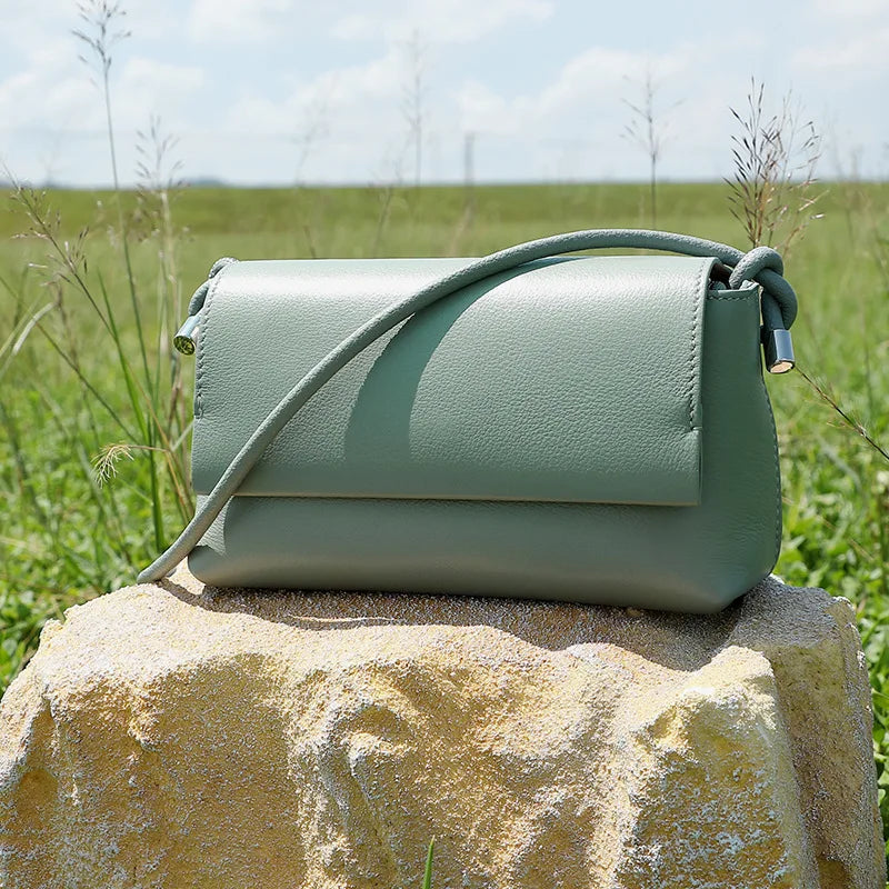 Genuine Leather Crossbody Bag for Women 2025 Fashion Soft Cowhide Shoulder Underarm Bag Small Trendy Handbag