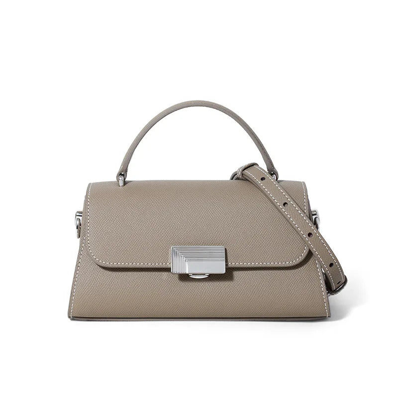 Autumn Winter New Genuine Leather Handbag Small Tote Crossbody Shoulder Bag Fashionable Versatile Women Bag