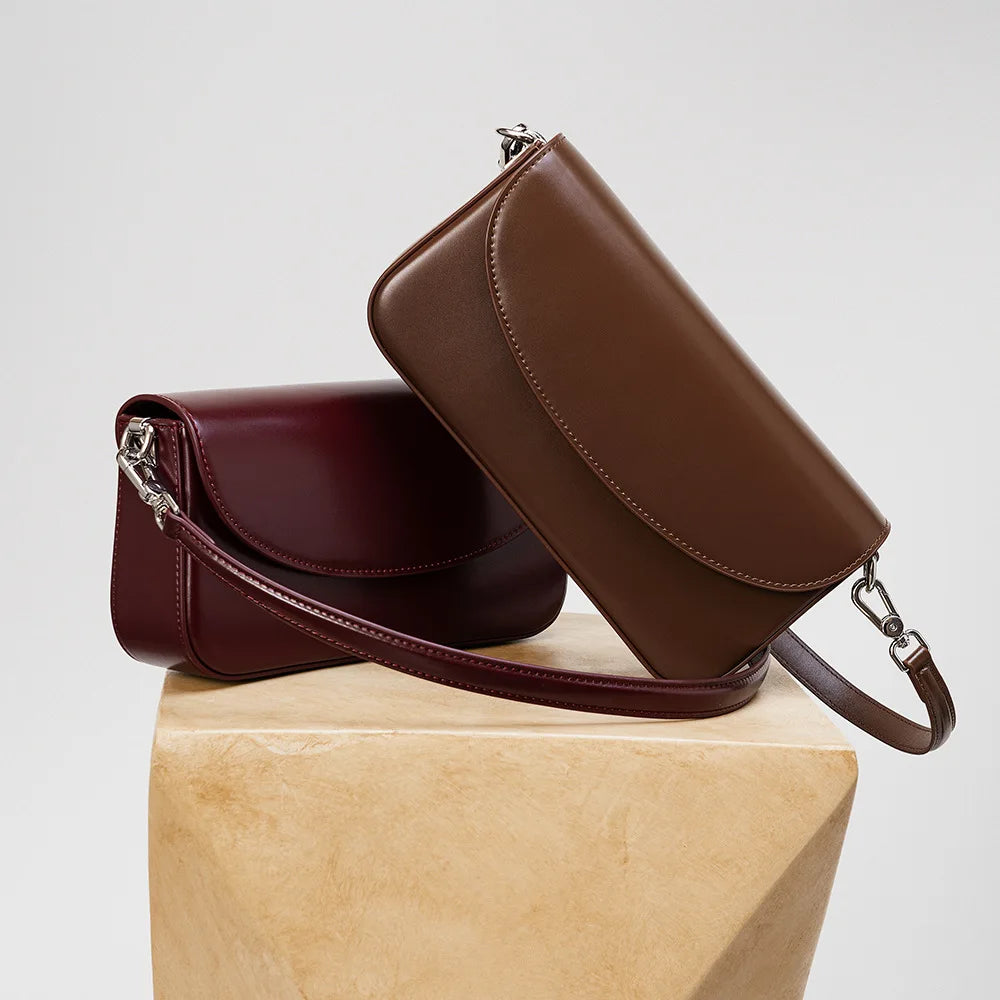 Trendy Fashion Korean Style Versatile Crossbody Handbag Women Leather Shoulder Bag Minimalist Small Square Bag