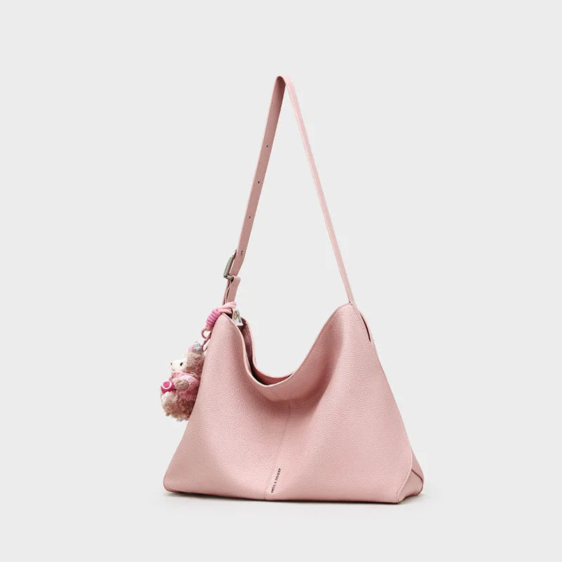 Women's Genuine Leather Tote Bag 2025 New Fashion Large Capacity Versatile Shoulder Crossbody Bag for Work and Daily Use