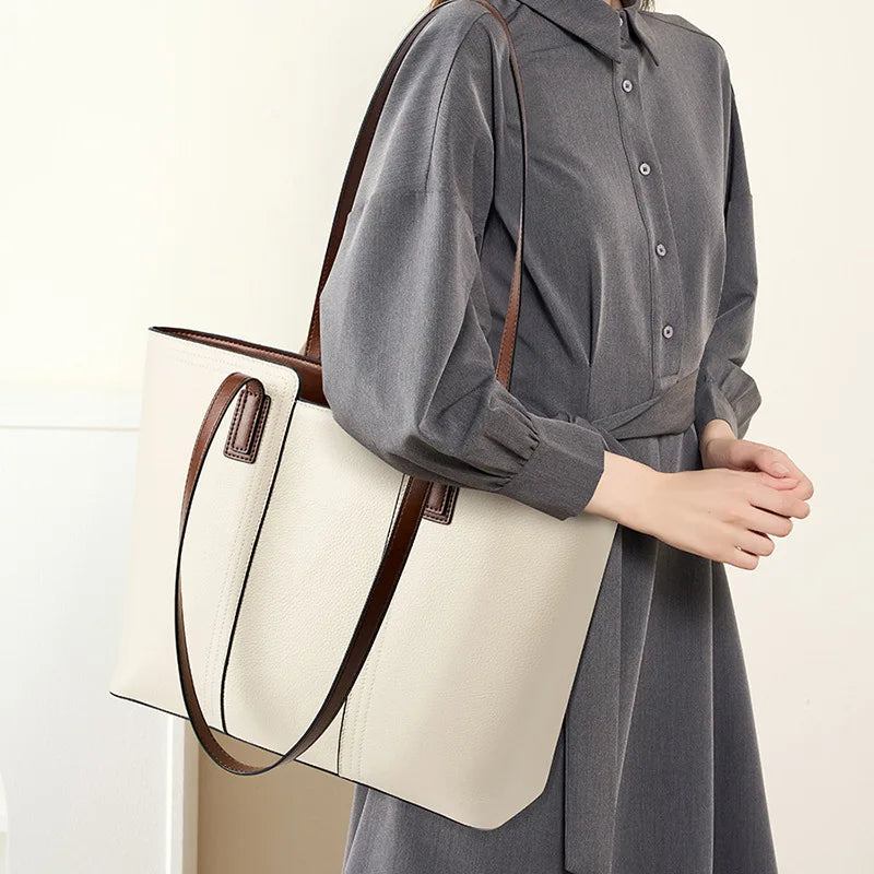 Women Large Tote Bag 2025 New Fashion Handbag Large Capacity Shoulder Bag Casual Commuter Bag Versatile Mom