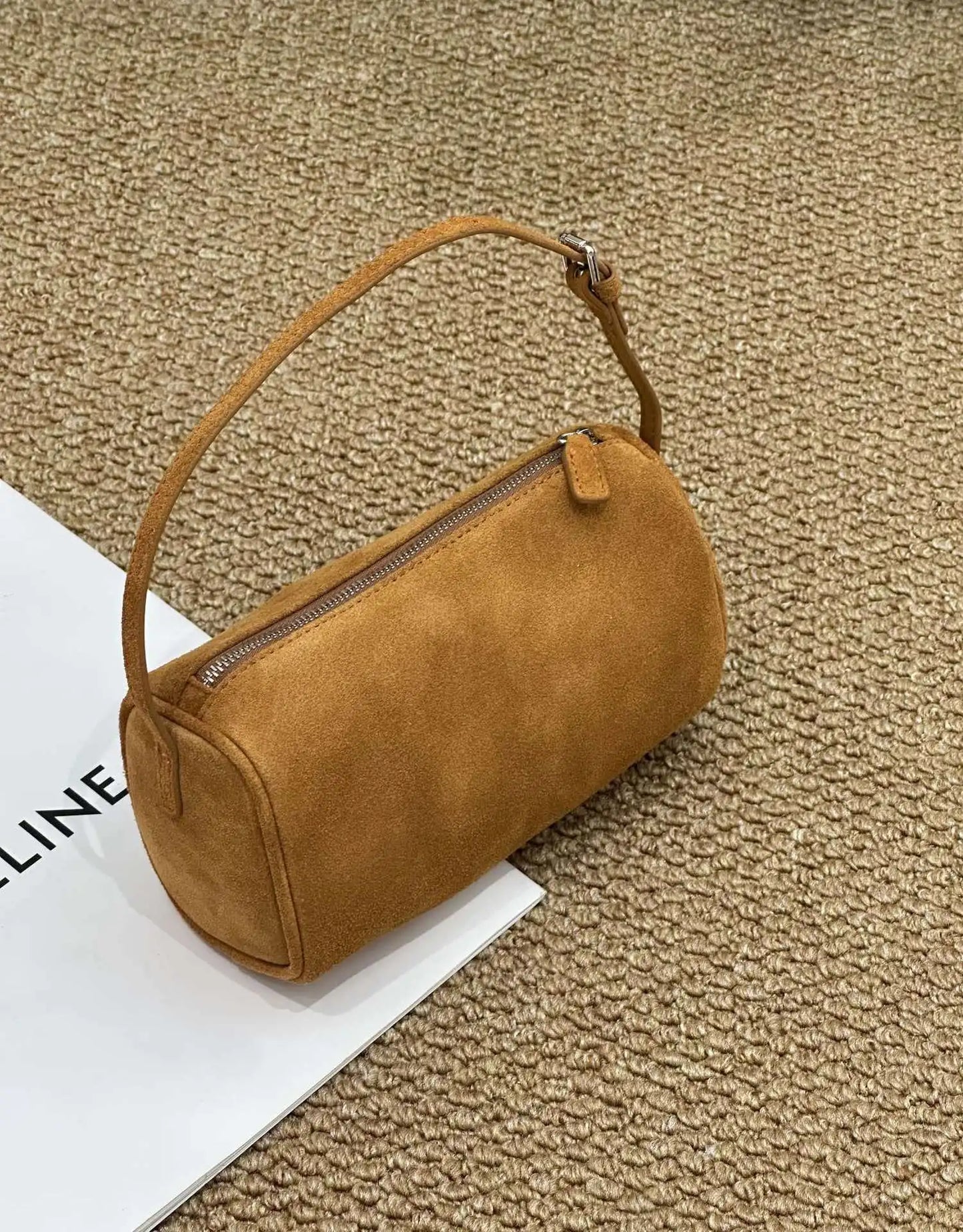 Matte Leather Women Handbag Autumn Winter Genuine Leather Shoulder Bag Minimalist Stylish Tote Bag New Trendy Fashion