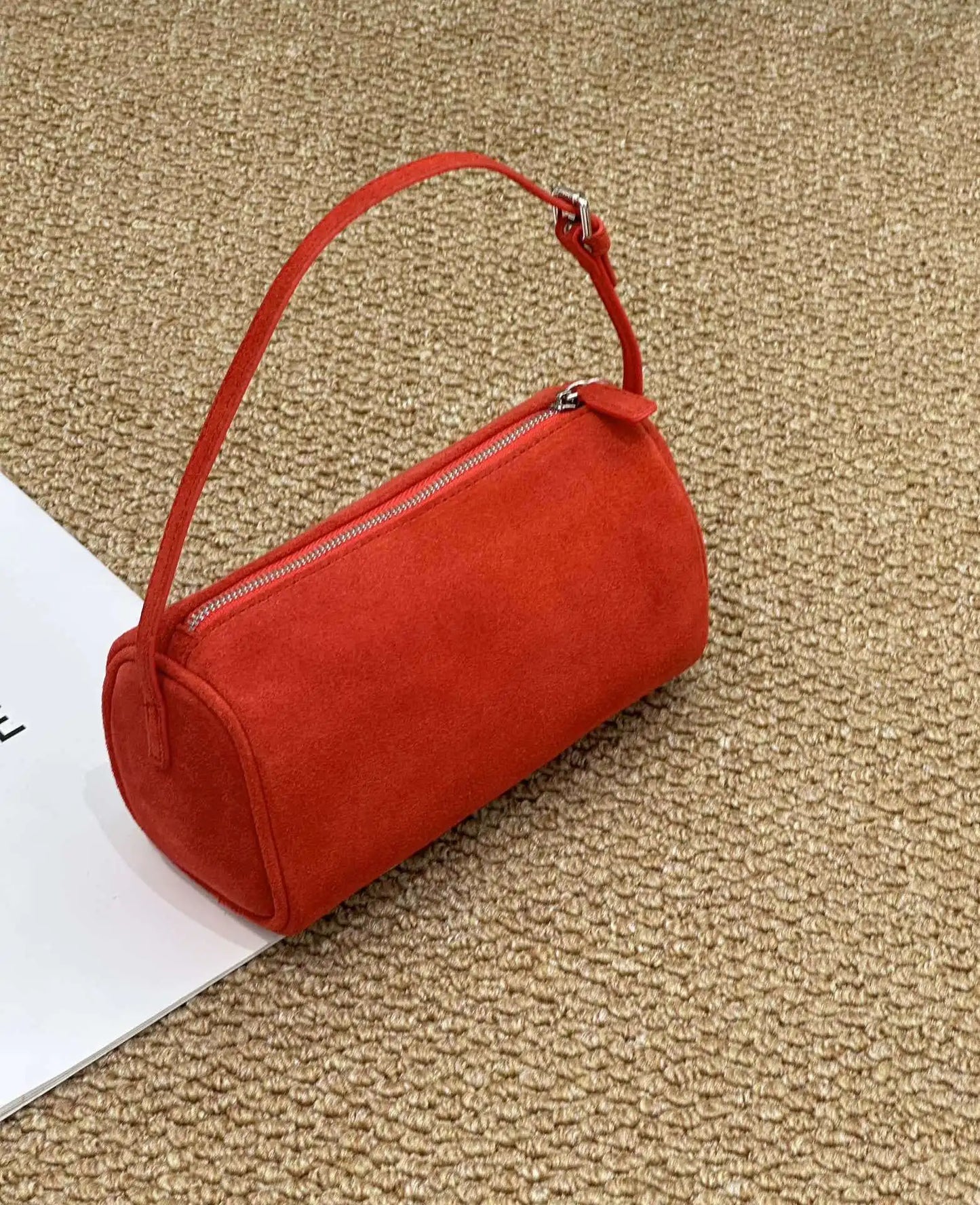 Matte Leather Women Handbag Autumn Winter Genuine Leather Shoulder Bag Minimalist Stylish Tote Bag New Trendy Fashion