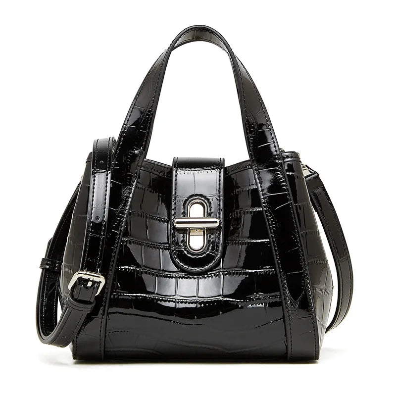 2025 Genuine Leather Women Shoulder Bag Crocodile Pattern Luxury Niche Tote Handbag for Work and Daily Use