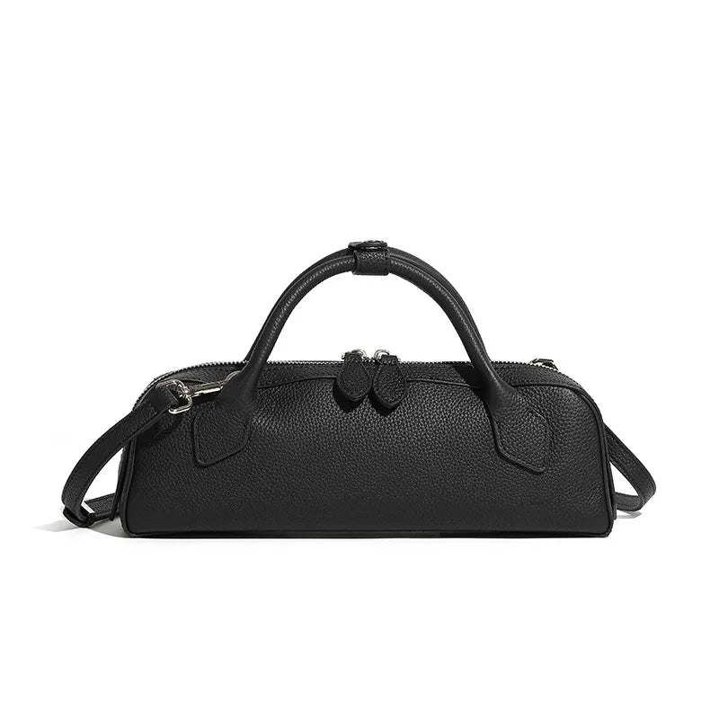 Women Genuine Leather Shoulder Bag 2025 New Large Capacity Baguette Underarm Tote Handbag for Work and Daily Use
