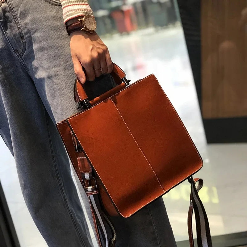 Genuine Leather Large Women Bag 2025 New Tote Handbag Retro Big Capacity Shoulder Bag for Work
